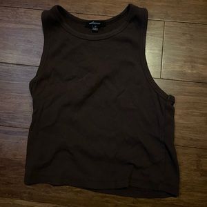 worn once, brown crop top